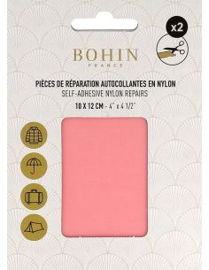 Peças de reparação autocolantes em nylon Bohin - Rosa pastel