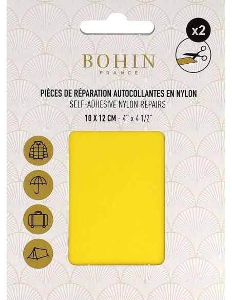 Peças de reparação autocolantes em nylon Bohin - Amarelo