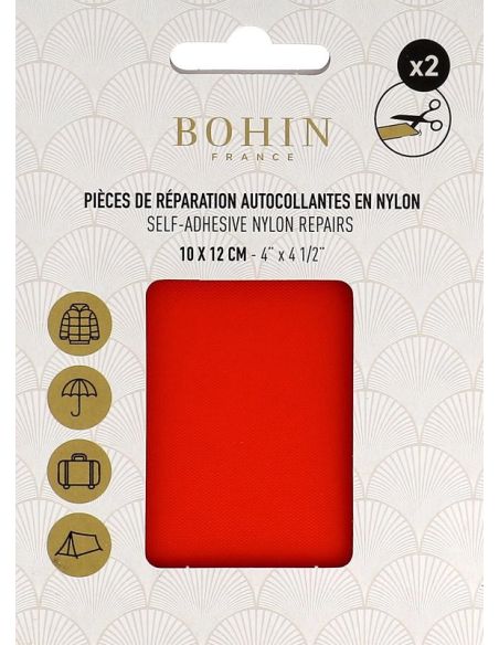 Peças de reparação autocolantes em nylon Bohin - Laranja