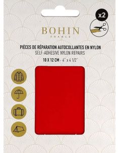 Peças de reparação autocolantes em nylon Bohin - Vermelho