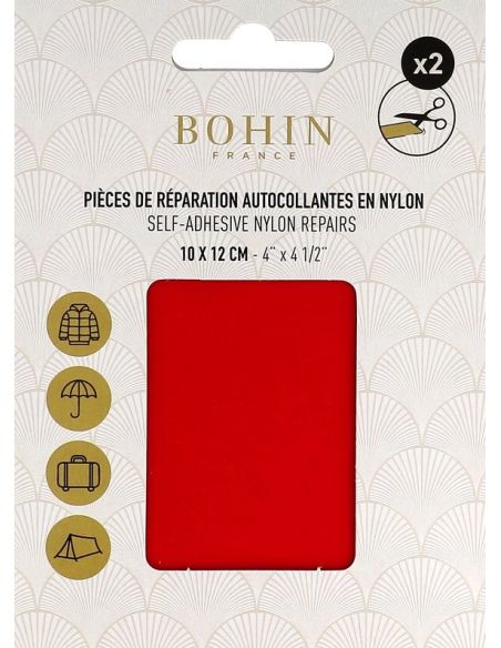 Peças de reparação autocolantes em nylon Bohin - Vermelho