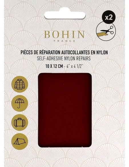 Peças de reparação autocolantes em nylon Bohin - Bordeaux