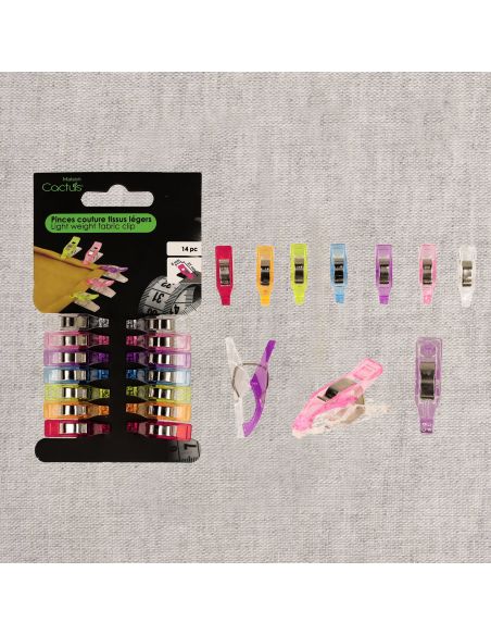 Conjunto de 14 mini-pregadores para tecidos leves