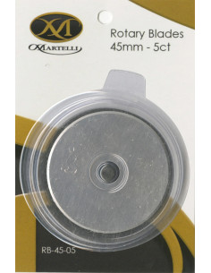 5 lâminas de reposição para cortador rotativo Martelli - 45 mm