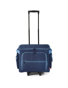 Mala trolley para máquina de costura - Azul jeans