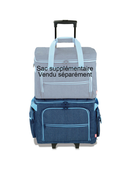 Mala trolley para máquina de costura - Azul jeans