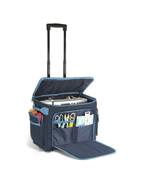 Mala trolley para máquina de costura - Azul jeans