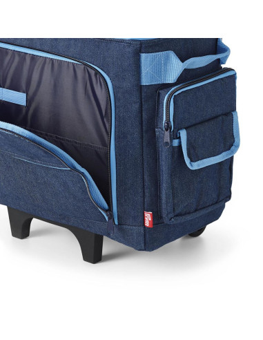 Mala trolley para máquina de costura - Azul jeans
