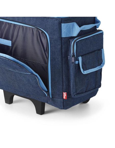 Mala trolley para máquina de costura - Azul jeans