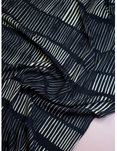 Tecido sarja viscose Sticks - Preto 2