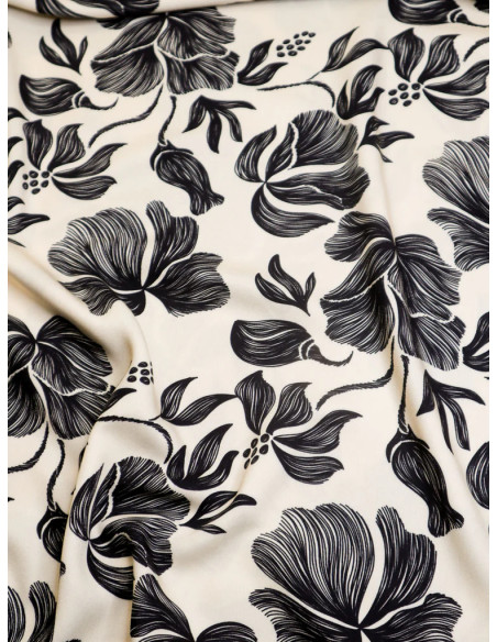 Tecido sarja viscose Loa - Preto
