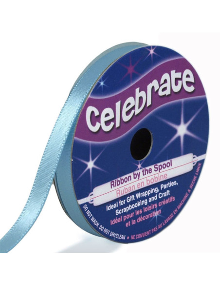 Fita de cetim Celebrate azul claro - 6 mm x 6 metros