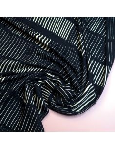 Tecido sarja viscose Sticks - Preto