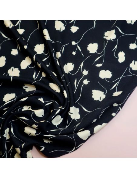 Tecido sarja viscose Poppy - Preto