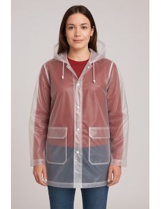 Tecido de lona impermeável para capa de chuva - Transparente 2