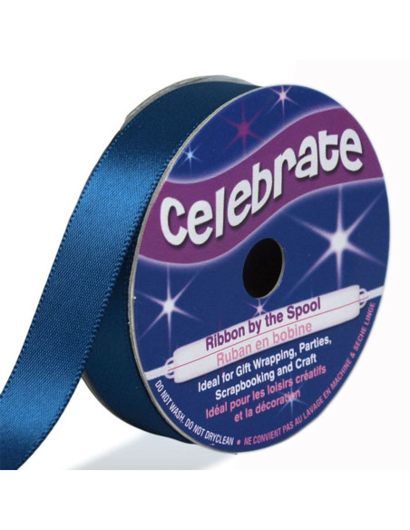 Fita de cetim Celebrate azul-marinho - 13 mm x 6 metros