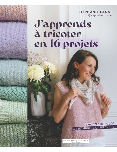 Livro eu aprendo a tricotar em 16 projetos