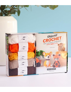 Conjunto de objetivos de crochê - Meus 3 primeiros amigurumis