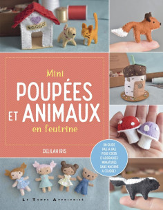 Livro de mini bonecas e animais em feltro