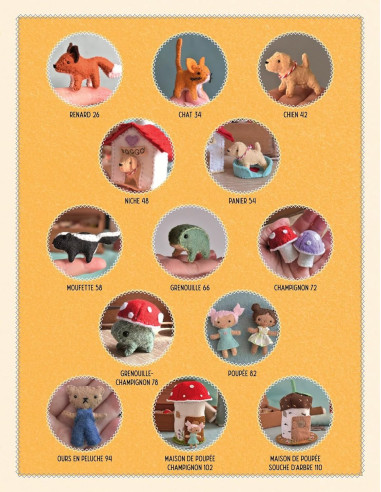 Livre mini poupées et animaux en feutrine