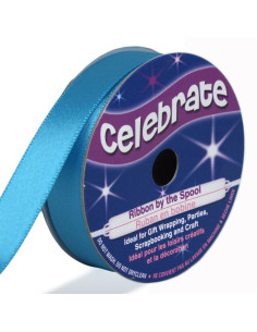 Fita de cetim Celebrate azul turquesa - 13 mm x 6 metros
