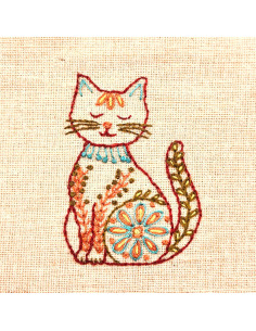 Folhas de transferência de bordado hidrossolúveis - Gatos folclóricos 2