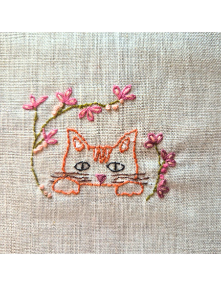 Folhas de transferência de bordado hidrossolúveis - Gatos folclóricos