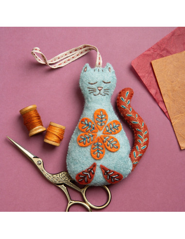 Mini kit feltro - Gato folclórico