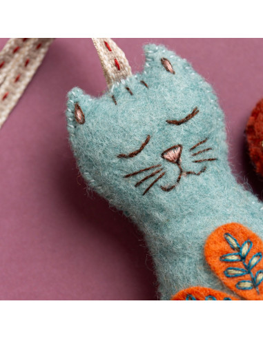 Mini kit feltro - Gato folclórico