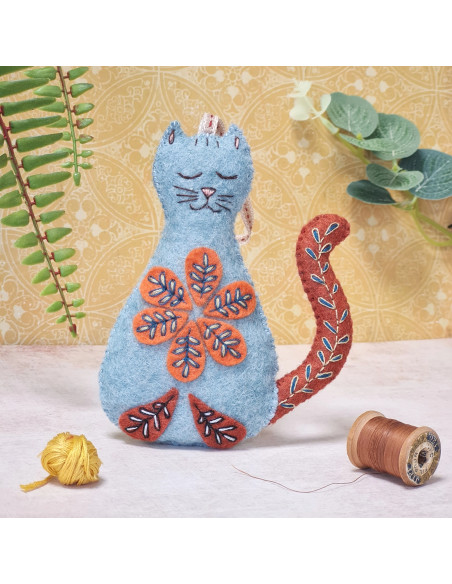 Mini kit feltro - Gato folclórico