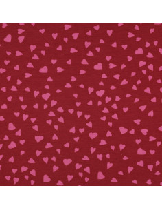 Tecido moletom felpudo corações - Vermelho 2
