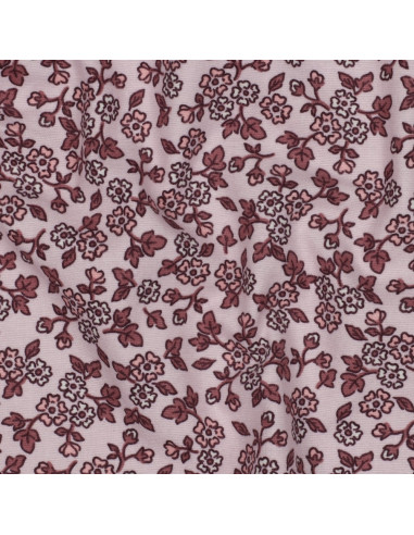 Tecido de flanela com flores - Rosa