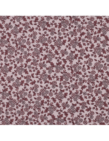 Tecido de flanela com flores - Rosa