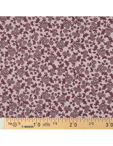 Tecido de flanela com flores - Rosa