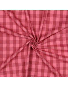 Tecido Vichy grandes quadrados - Vermelho e bordô