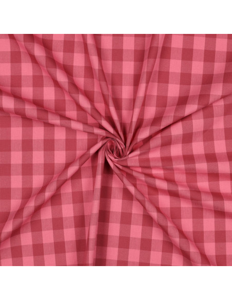 Tecido Vichy grandes quadrados - Vermelho e bordô