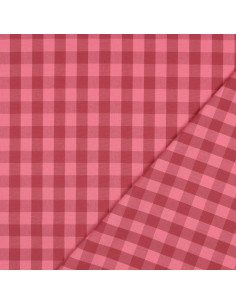 Tecido Vichy grandes quadrados - Vermelho e bordô 2
