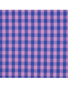 Tecido Vichy grandes quadrados - Lavanda e azul 2