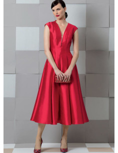 Molde de vestido e falso plastrão - Vogue 9292