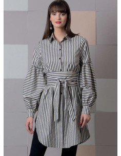 Padrão de blusa e cinto - Vogue 9299
