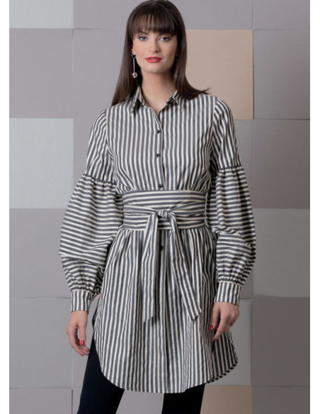 Padrão de blusa e cinto - Vogue 9299