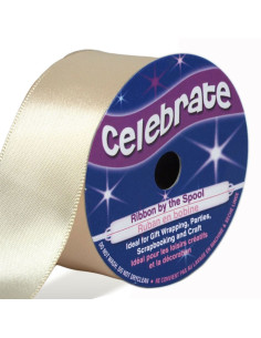 Fita de cetim Celebrate creme - 25 mm x 4 metros