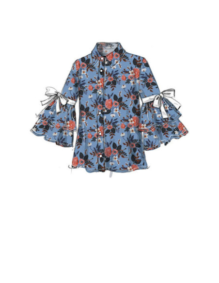 Padrão de blusa e cinto - Vogue 9299