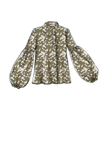 Padrão de blusa e cinto - Vogue 9299