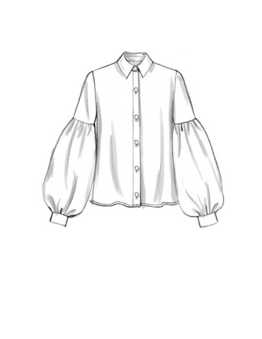 Padrão de blusa e cinto - Vogue 9299