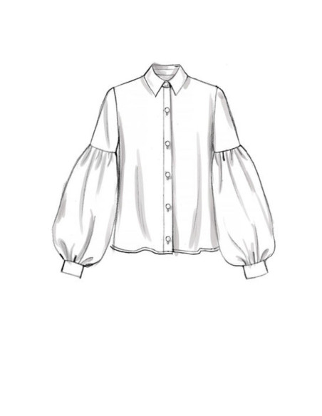 Padrão de blusa e cinto - Vogue 9299