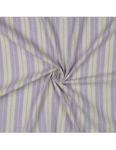Tecido gaze dupla estampado listras - Roxo