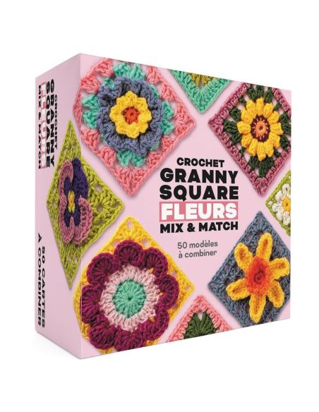 Conjunto de crochê Granny Square - Flores Mix & Match