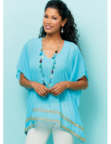 Molde de blusa, túnica e caftan - Butterick 6559