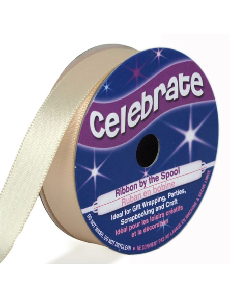 Fita de cetim Celebrate creme - 13 mm x 6 metros